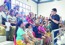 Mayor Greg Gasataya met with residents of Arao Relocation Site 2 in Barangay Vista Alegre during a consultation on June 17 regarding efforts to provide nearly 80 households with safe, legal, and reliable electricity connections. BCCO-PIO PHOTO
