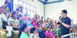 Mayor Greg Gasataya met with residents of Arao Relocation Site 2 in Barangay Vista Alegre during a consultation on June 17 regarding efforts to provide nearly 80 households with safe, legal, and reliable electricity connections. BCCO-PIO PHOTO