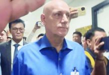 Resigned Ateneo De Manila University men’s basketball team head coach Tab Baldwin appears before the National Bureau of Investigation on June 23, 2026 in connection with the death of two of his players during a team-building activity.