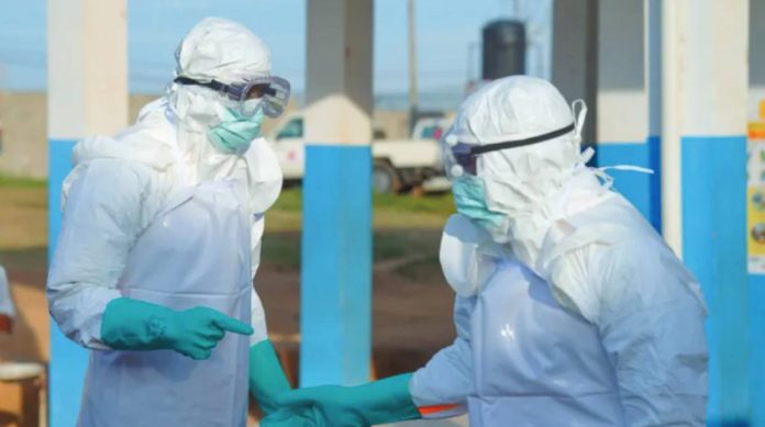 Congo Medical staff wear protective equipment at a hospital in Bunia, Ituri Provice in the Democractic Republic of Congo. They must wear protective equipment when treating people with Ebola because it spread through bodily fluids. EPA