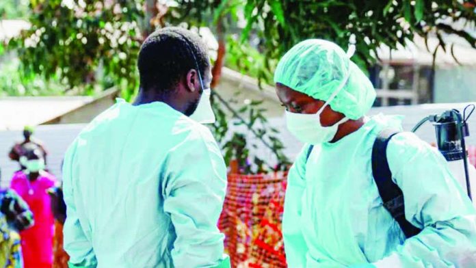 Congo_copy_compressed_resized Health workers are seen at an Ebola treatment center in the Democratic Republic of Congo. Ebola treatment facilities have come under attack multiple times during the ongoing outbreak, in which almost 200 deaths and 840 cases have been confirmed. GETTY IMAGES
