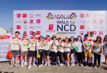 Mercury Drug Foundation holds NCD awareness walk in Negros Occidental Mercury Drug and Mercury Drug Foundation (MDFI) executives join the Walk for NCD Awareness, along with partners from Unilab and RiteMED. In the photo are RiteMED Inc. OVP and Head Violi Remo (7th from left), Unilab AVP Marlon Carpizo (extreme left), MDFI Executive Director Annie Fuentes (4th from left), MDFI Trustee Rose Lue (5th from left) and Mercury Drug VP for Merchandising Cora Lim (6th from left)