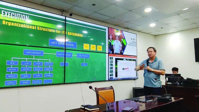 Ime_territorial_compressed_resized BRIEFING FOR READINESS. Iloilo Provincial Disaster Risk Reduction and Management Office chief Cornelio Salinas explains the operational framework and inter-agency coordination mechanisms for the upcoming “Pag-ugyon 2026” Inter-Agency Territorial Defense Operations Exercise during a press conference at the Iloilo Provincial Capitol. Authorities are urging the public to remain calm as more than 1,200 participants take part in the first territorial defense exercise of its kind in the Visayas on June 16–17. PDRRMO ILOILO