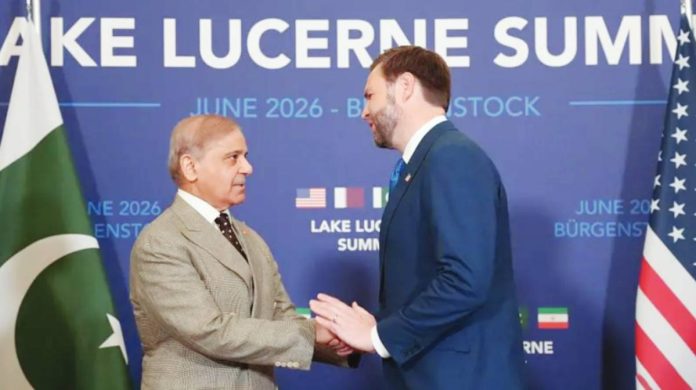 Iran United States Vice President JD Vance shakes hands with Pakistan's Prime Minister Shehbaz Sharif ahead of the peace deal talks with Iran. GETTY IMAGES