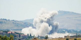 Smoke billows from the Nabatieh area in southern Lebanon following an Israeli strike on June 4, 2026. REUTERS