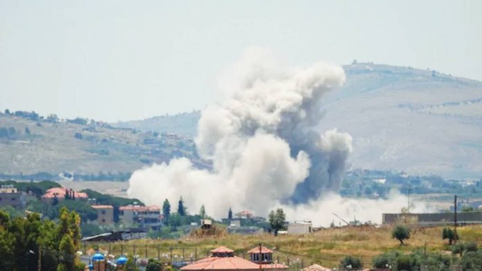 Smoke billows from the Nabatieh area in southern Lebanon following an Israeli strike on June 4, 2026. REUTERS