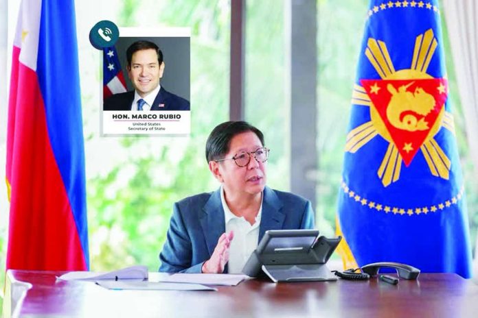 Marcos_Rubio_copy_compressed_resized “I had a productive phone call with United States Secretary of State Marco Rubio this morning, during which we discussed critical regional and economic priorities, and bilateral trade matters,” says President Ferdinand Marcos Jr. “Our exchange underscored our countries’ mutual commitment to strengthening the PH-US alliance and addressing shared regional interests.” PCO