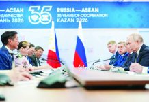 At the ASEAN-Russia Commemorative Summit in Kazan, Russia, both President Ferdinand R. Marcos Jr. (extreme left) and Russian President Vladimir Putin (extreme right) look forward to more robust trade and economic cooperation between their two countries. PCO