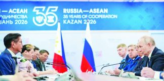 At the ASEAN-Russia Commemorative Summit in Kazan, Russia, both President Ferdinand R. Marcos Jr. (extreme left) and Russian President Vladimir Putin (extreme right) look forward to more robust trade and economic cooperation between their two countries. PCO