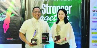 Panay News' Daniel Fajardo II and Marketing Manager Leah Fajardo receive the publication’s awards for Best in Environmental Reporting and Best Edited Community Newspaper during the 2026 Philippine Press Institute Community Press Awards in Manila on Thursday, June 4. The recognition comes just months after Panay News celebrated its 45th anniversary, marking another milestone in its commitment to quality community journalism.do II, one of the Board of Directors of Panay News, and Marketing Manager Leah Fajardo receive the publication’s awards for Best in Environmental Reporting and Best Edited Community Newspaper during the 2026 Philippine Press Institute Community Press Awards in Manila on Thursday, June 4. The recognition comes just months after Panay News celebrated its 45th anniversary, marking another milestone in its commitment to quality community journalism.