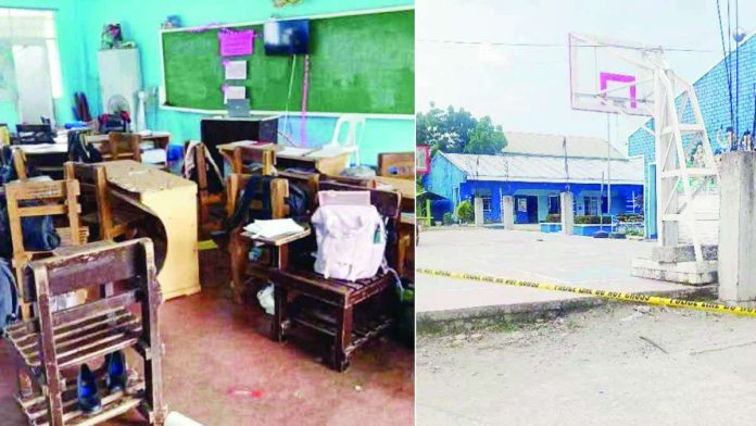 President_orders_copy_compressed_resized TRAIL OF CHAOS. Overturned chairs, scattered furniture, and school bags left by terrified students are seen inside a classroom of San Jose National High School after the gun attack by two students on June 22, 2026. The police and emergency responders secured the campus and cordoned off classrooms and other areas while an investigation into the shooting continues. PHOTOS BY ROEL T. AMAZONA AND JOEY A. GABIETA