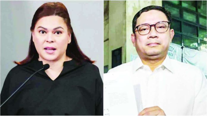 Sara_net_worth_copy_compressed_resized Vice President Sara Duterte-Carpio (left) and her husband, lawyer Manases Carpio