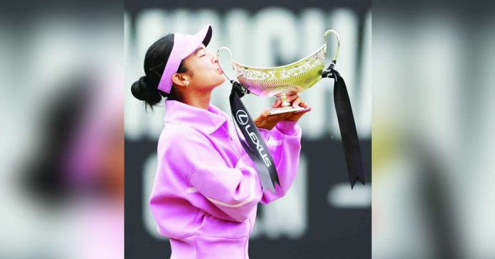 Alexandra Eala celebrates her rise to World No. 33 in the latest WTA rankings after capturing the 2026 WTA Lexus Birmingham Classic title in England. PHOTO COURTESY OF BIRMINGHAM OPEN