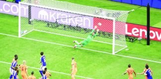 Daichi Kamada heads home Koki Ogawa’s corner in the 88th minute to secure a dramatic 2-2 draw for Japan against the Netherlands in their FIFA World Cup opener at AT&T Stadium in Arlington, Texas. PHOTO COURTESY OF STACY REVERE/GETTY IMAGES
