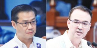 Sen. Alan Peter Cayetano (right) is questioning before the Supreme Court the installation of Sen. Sherwin Gatchalian as Acting Senate President and the reorganization of Senate leadership positions and committee chairmanships.