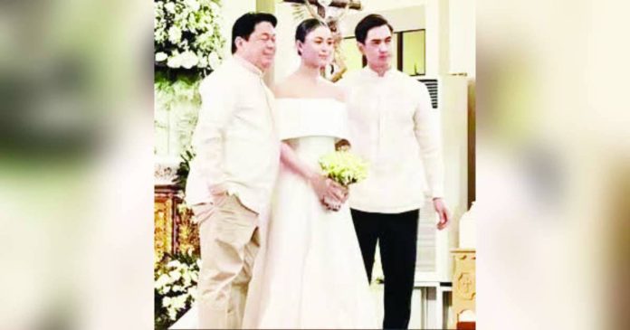 claudia copy_superimposed Dennis Padilla with daughter Claudia Barretto and her husband Basti Lorenzo. @DENNISASTIG/ INSTAGRAM PHOTO