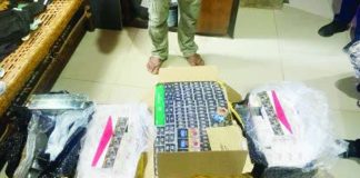 Police seize P25 million worth of illegal cigarettes in an operation in Estancia, Iloilo on June 25, 2026. A woman was arrested for alleged unlawful possession or removal of articles subject to excise tax without payment. PNA/PHOTO FROM THE ILOILO POLICE PROVINCIAL OFFICE