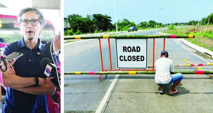 ime_right_of_way_payment_copy_compressed_resized “Na-intindihan ko na kawawa ‘yong landowner. Pero I have to tell the landowner that even if hindi sia bayad, it is also not legal to close a road. Hindi rin tama ‘yon,” says Secretary Vivencio “Vince” Dizon of the Department of Public Works and Highways following the brief closure of a portion of Sunset Boulevard in Oton, Iloilo on May 31, 2026. AJ PALCULLO/PN
