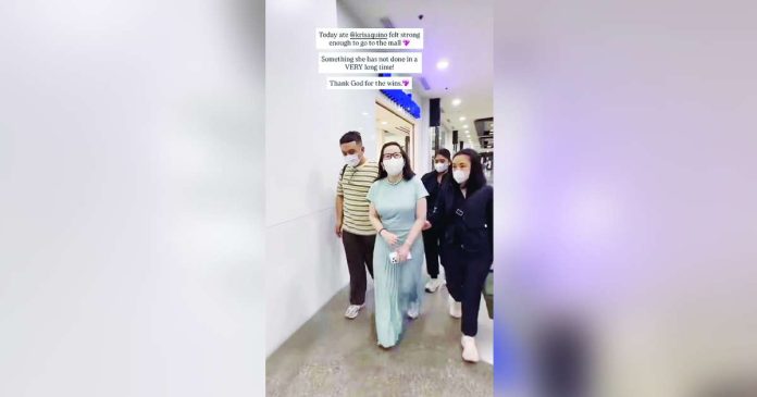 Kris Aquino recently took a trip to the mall, accompanied by her doctor and friend, Dr. Geraldine Zamora. @GING.MD VIA @KRISAQUINOWORLD/IG