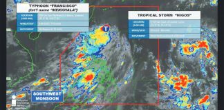 Officials from the Regional Disaster Risk Reduction and Management Council monitor weather developments during a virtual briefing as Typhoon Francisco, the enhanced southwest monsoon (habagat), and Tropical Storm Higos threaten to bring prolonged rainfall and possible flooding in Western Visayas. PIA-WESTERN VISAYAS