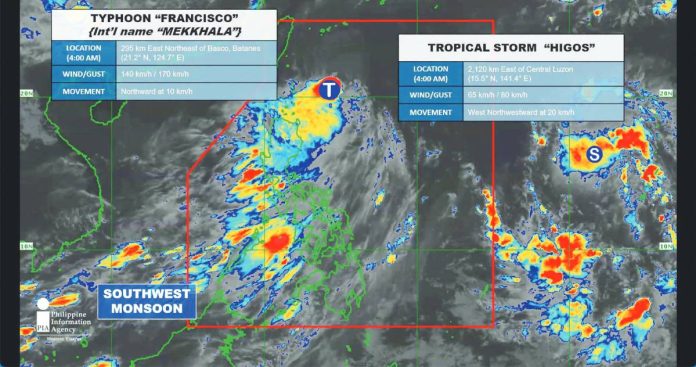 neljoy weather Officials from the Regional Disaster Risk Reduction and Management Council monitor weather developments during a virtual briefing as Typhoon Francisco, the enhanced southwest monsoon (habagat), and Tropical Storm Higos threaten to bring prolonged rainfall and possible flooding in Western Visayas. PIA-WESTERN VISAYAS