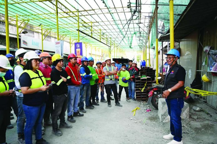 Inspectors from the Department of Labor and Employment – Region 6 and partner agencies check major construction sites across Western Visayas such as this one. The multi-agency audit checks compliance with occupational safety and health standards, labor regulations, and mandatory social protection programs. DOLE-6