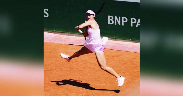 sports Eala copy_superimposed Alexandra Eala reacts during a match. The Filipina tennis star and Czech partner Nikola Bartunkova bowed out of the Birmingham Open doubles competition after a narrow 9-11 loss in the deciding match tiebreak against Britain’s Harriet Dart and Maia Lumsden. FACEBOOK PHOTO