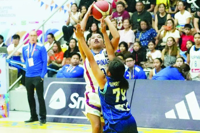 sports_Gilas_Girls_compressed_resized Lea Pinuela scored 16 points to power Gilas Pilipinas Girls to an emphatic 86-48 victory over Thailand and keep the Filipinas unbeaten in the 2026 FIBA Under-18 Women’s Asia Cup SEABA Qualifiers in Bacolod City. SBP PHOTO