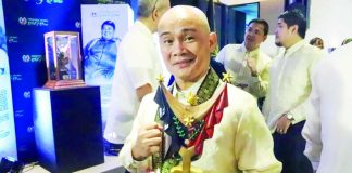 Olympic boxing silver medalist Mansueto “Onyok” Velasco leads the Philippine Sports Hall of Fame Class of 2026 during the 5th Enshrinement Ceremony at the Philippine Sports Commission House. PHOTO COURTESY OF ROGELIO NICOLAS III/FASTBREAK