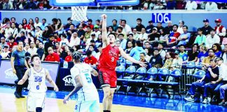 Earl Scottie Thompson stepped up offensively in Barangay Ginebra San Miguel Kings' title clinching win against TNT Tropang 5G. PBA PHOTO