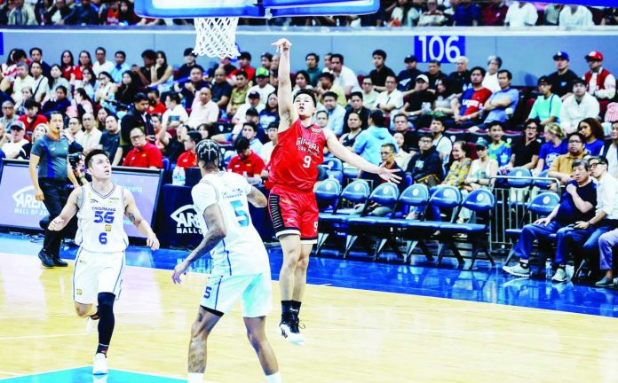 Earl Scottie Thompson stepped up offensively in Barangay Ginebra San Miguel Kings' title clinching win against TNT Tropang 5G. PBA PHOTO