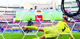 Germany goalkeeper Manuel Neuer fails to stop the penalty kick of Paraguay’s Gustavo Gómez during the shootout that sent the South Americans into the Round of 16 of the 2026 FIFA World Cup. AFP