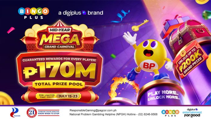 BingoPlus entices more plays with more rewards as Mid-Year Mega Grand Carnival launches