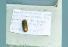 Probe underway after ammunition, handwritten note found at Bacolod university A live round of ammunition of still undetermined caliber and a handwritten note recovered inside the Senior High School building of the University of Negros Occidental–Recoletos in Bacolod City on July 16 are now in the custody of authorities. Police are investigating the origin and intent behind the recovered items and have clarified that there was no bomb threat or shooting incident at the university. PRO-NIR PHOTO