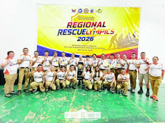 Capiz_rescuelympics_copy_compressed_resized Team Capiz proudly displayed their medals and trophies after capturing the Overall Championship title for the third consecutive year in the 2026 Regional Rescuelympics held in Antique from July 26 to 28. The contingent also earned seven special awards, underscoring its excellence in emergency response and disaster preparedness. CAPIZ PROV’L GOV’T COMMUNICATIONS GROUP PHOTO