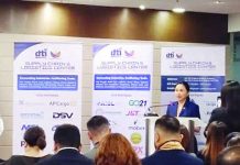 Trade Secretary Ma. Cristina Roque, during the ceremony for the launch of the third batch of partners for the Supply Chain and Logistics Center (SCLC) in Makati City on July 21, 2026 cited gains from the closer collaboration of the logistics stakeholders. PNA PHOTO BY JOANN SANTIAGO-VILLANUEVA