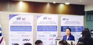 Trade Secretary Ma. Cristina Roque, during the ceremony for the launch of the third batch of partners for the Supply Chain and Logistics Center (SCLC) in Makati City on July 21, 2026 cited gains from the closer collaboration of the logistics stakeholders. PNA PHOTO BY JOANN SANTIAGO-VILLANUEVA
