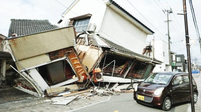 Japan Houses collapse in the Kyushu region of Japan due to a powerful earthquake which left at least 13 people dead. REUTERS