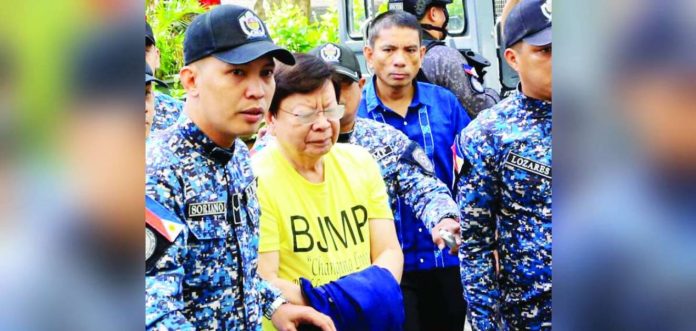 Sen. Rodante Marcoleta arrives at the Sandiganbayan in Quezon City on Wednesday, July 22, for his arraignment and pretrial for violation of Presidential Decree No. 46, which prohibits government officials from receiving and private individuals from conferring gifts. PHOTO BY SANTI SAN JUAN, TEMPO