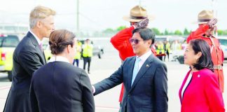 President Ferdinand R. Marcos Jr. arrived in Vancouver on Wednesday (Canada time) for an official visit to Canada as part of an intensified campaign to diversify the Philippines’ partnerships with like-minded nations. With him is First Lady Liza Arenata-Marcos. PCO