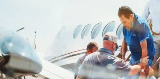 Mexico’s drug cartel leader Ismael "El Mayo" Zambada (right) is helped off a small plane while being taken into United States custody in July 2024. REUTERS