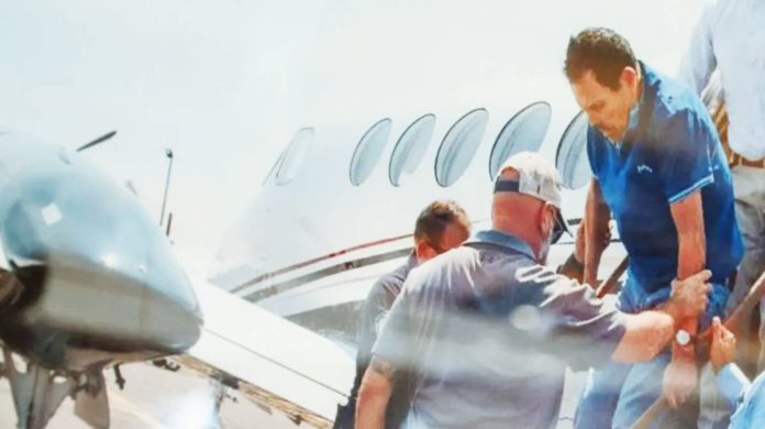 Mexico Mexico’s drug cartel leader Ismael "El Mayo" Zambada (right) is helped off a small plane while being taken into United States custody in July 2024. REUTERS