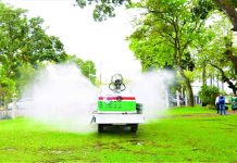 The Negros Occidental provincial government's mobile sprayer, donated by the Department of Agriculture, is prepared for field deployment to apply the biological fungus Metarhizium on healthy sugarcane and areas with Level 1 Red-Striped Soft Scale Insect (RSSI) infestation, particularly along roadsides and farms adjacent to affected plantations. NEGOCC PROV’L GOV’T PHOTO