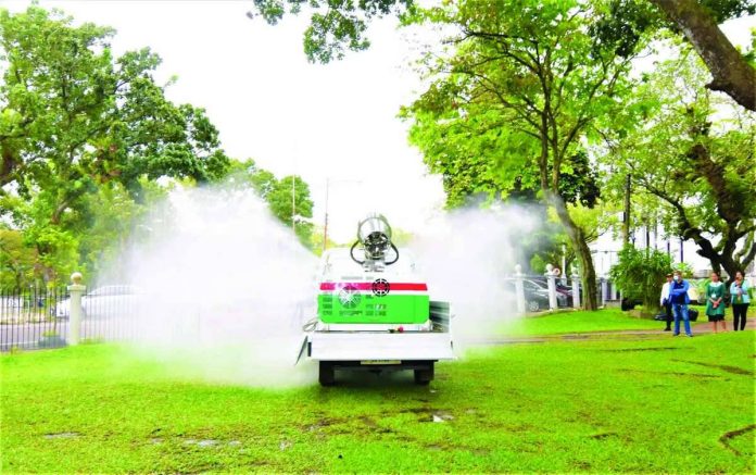 NegOcc_mobile_spray_compressed_resized The Negros Occidental provincial government's mobile sprayer, donated by the Department of Agriculture, is prepared for field deployment to apply the biological fungus Metarhizium on healthy sugarcane and areas with Level 1 Red-Striped Soft Scale Insect (RSSI) infestation, particularly along roadsides and farms adjacent to affected plantations. NEGOCC PROV’L GOV’T PHOTO