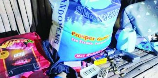 Police displayed the caliber .22 revolver, ammunition, and hand grenade recovered during the implementation of a court-issued search warrant at the residence of a barangay chairman in Victorias City, Negros Occidental, on July 17. The village official was arrested and now faces charges for alleged violations of the country's firearms and explosives laws. PRO-NIR PHOTO