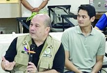 Agriculture Secretary Francisco "Kiko" Tiu Laurel Jr. (left) and Negros Occidental Third District Rep. Javier Miguel Benitez answered questions from the media during the DA chief's visit to Negros Occidental on July 24. Laurel expressed optimism that the United States will reopen its market to Philippine blue swimming crabs, while Benitez pledged to push the country's reapplication and support measures to restore the industry's access to the U.S. market. CESAR JOLITO III PHOTO