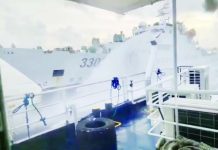 PCG chief spox hails Marcos’ call for unity over WPS as ‘most powerful’ message in 5th SONA A China Coast Guard vessel fired a water cannon at a Philippine fisheries vessel delivering fuel subsidies to Filipino fishermen at Panatag Shoal on July 23, 2026, four days before President Ferdinand Marcos Jr. delivered his State of the Nation Address where he called for national unity in defending the West Philippine Sea. This photo is a screengrab from the video posted by Philippine Coast Guard spokesperson for the West Philippine Sea Rear Adm. Jay Tarriela.