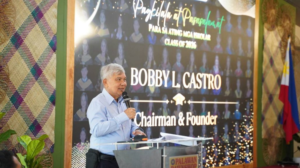 Palawan Group Chairman and Founder Bobby L. Castro underscored how education creates opportunities, transforms lives, and uplifts communities. He also emphasized how every scholar is a key to a better future for the Philippines.
