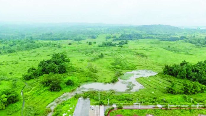 An aerial view shows the proposed 1,620-hectare Pax Silica site at New Clark City in Capas, Tarlac. Pax Silica is a United States-led international initiative launched in December 2025 to secure supply chains for semiconductors, artificial intelligence, and critical minerals. GRIG C. MONTEGRANDE/INQUIRER