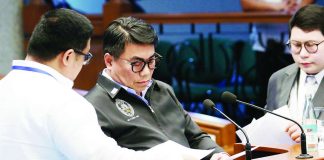 PROSECUTION WITNESS. National Bureau of Investigation director Melvin Matibag (center) appears as a prosecution witness at the impeachment trial of Vice President Sara Duterte at the Senate in Pasay City on July 21, 2026. Matibag told the impeachment court that threats against the President of the Philippines transcend ordinary criminality and directly implicate national security. PNA